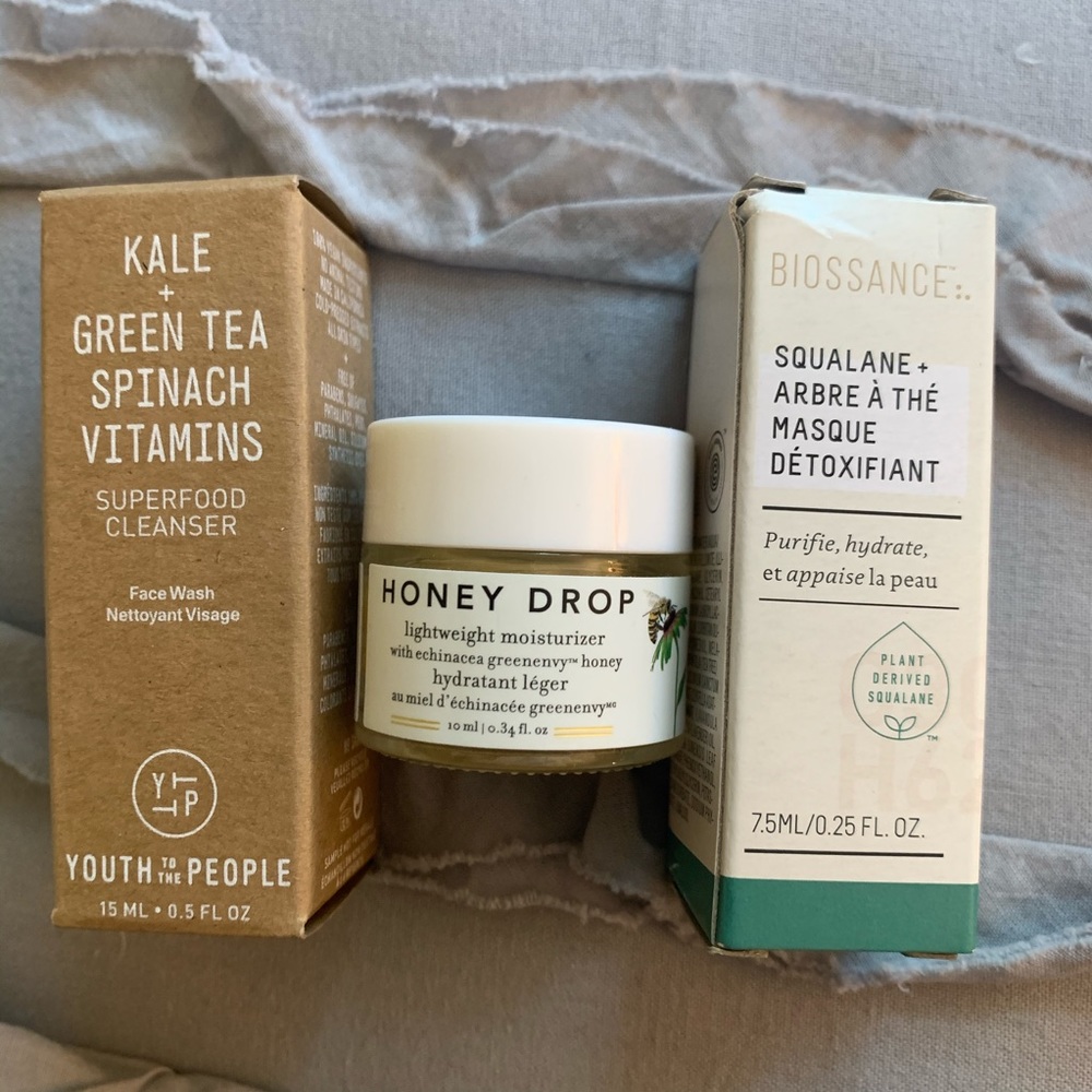 Clean Skincare Trio- Cleanser, Moisturizer, & Mask